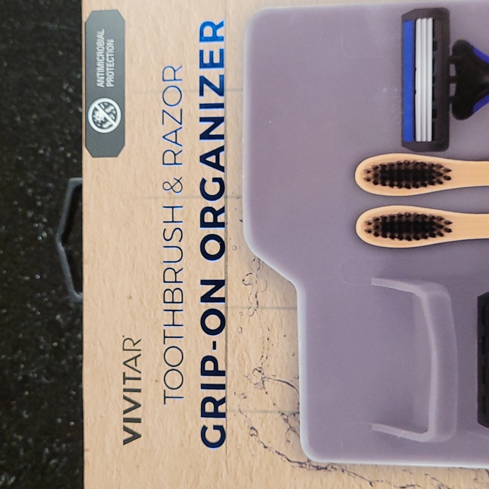 Grip-On Toothbrush & Razor Organizer - Picture 2 of 7